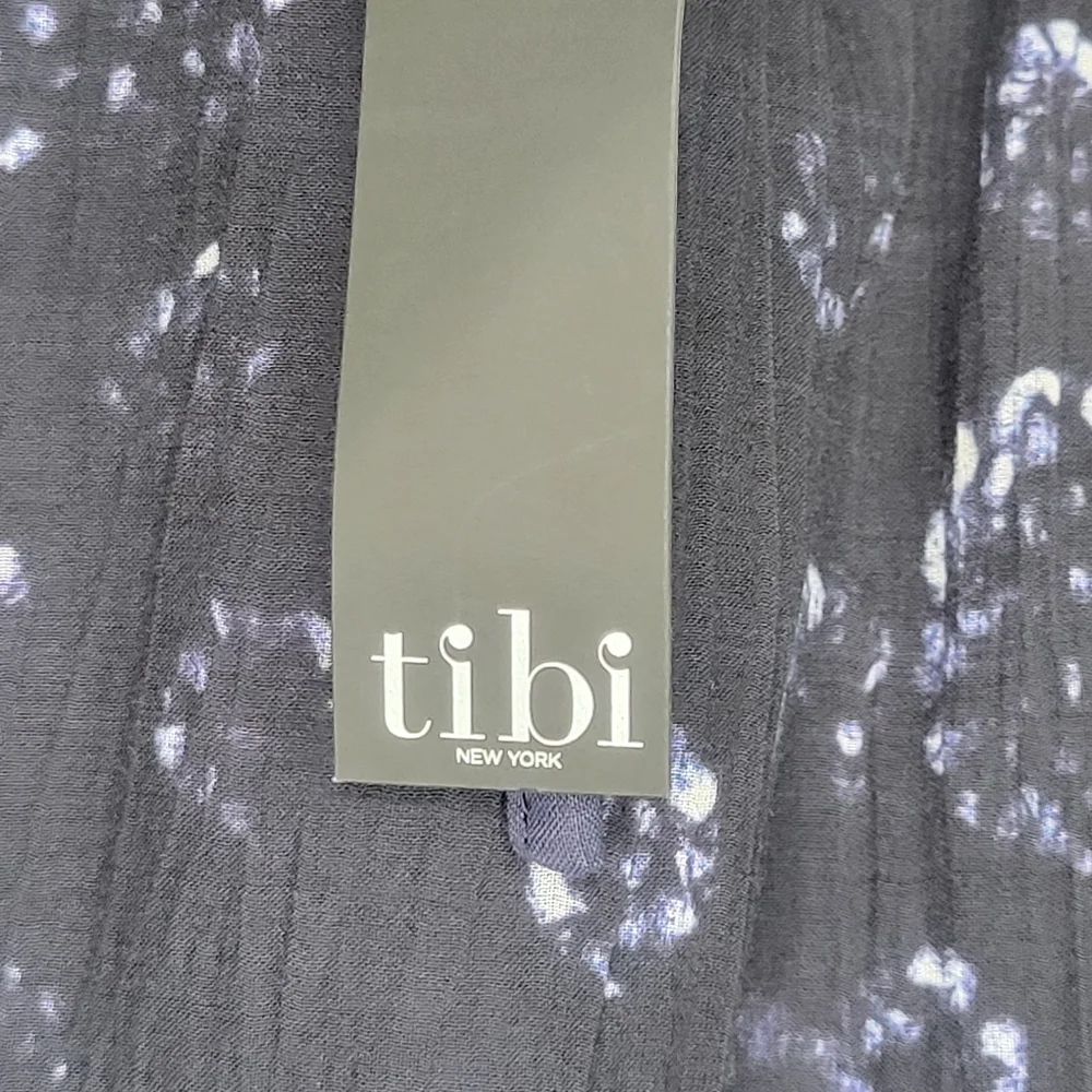 NWT Tibi Shibori printed crinkled cotton silk-blend culottes, Size XS
